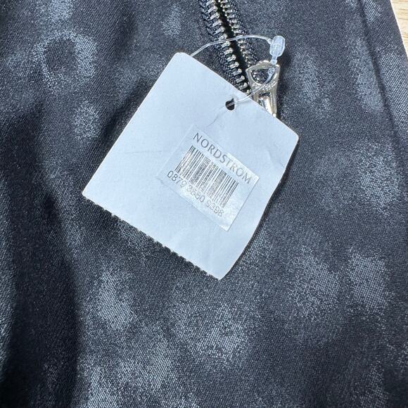 Rag & Bone NWT Simone Leopard Print Zip Pocket Black Silver Pants Size 0 Crop - Picture 6 of 11